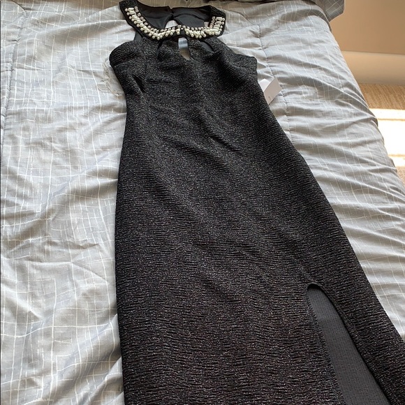 Teeze Me Long black sparkly dress/gown/ prom dress - Picture 3 of 7